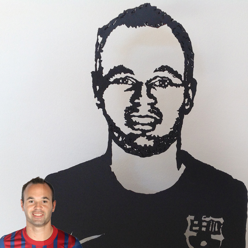 Iniesta sculpture by François Aviles