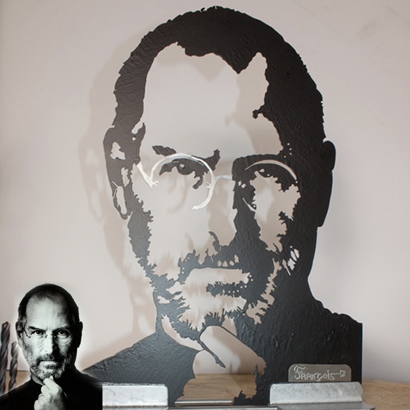 Steve Jobs sculpted portrait by François Aviles