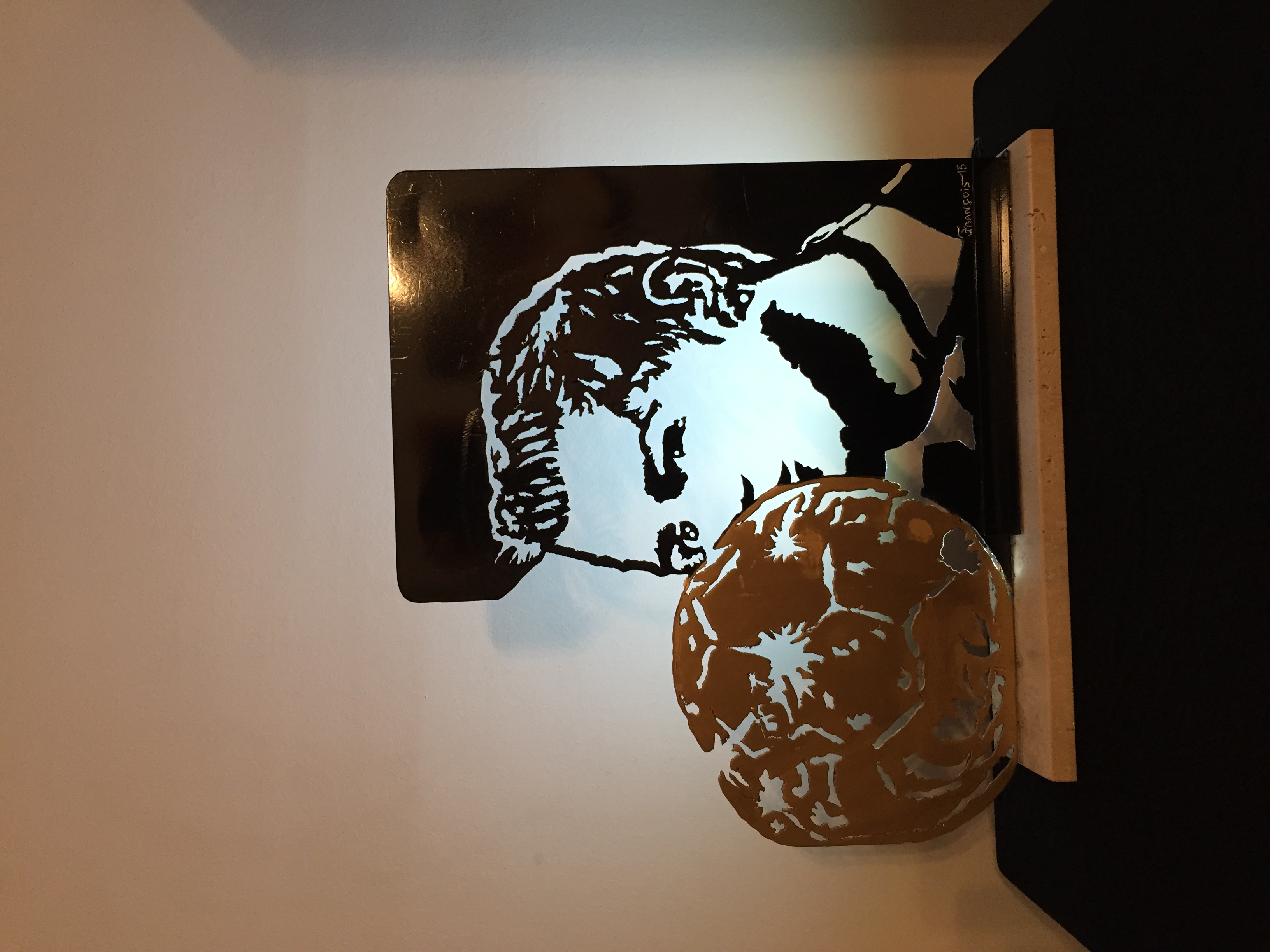 Cristiano Ronaldo sculpture with Ballon d'Or by François Aviles