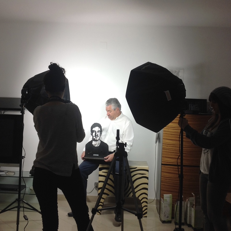 François Aviles in the studio